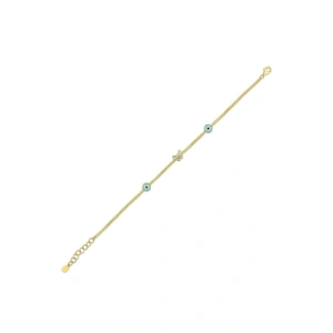 Nazar Boncuklu Altın Bileklik - 14k - 3.06gr