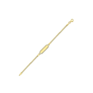 Taşlı Altın Çocuk Künye - 14k - 2.71gr