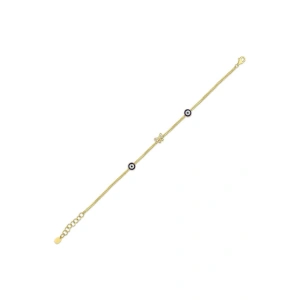 Nazar Boncuklu Altın Bileklik - 14k - 3.11gr