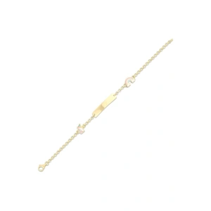 Gökkuşağı Figürlü Altın Çocuk Künye - 14k - 2.69gr