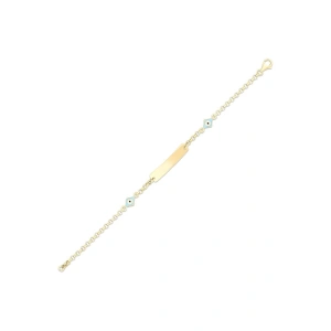 Nazarlıklı Altın Çocuk Künye - 14k - 2.55gr