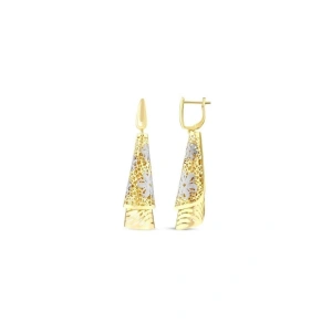 Tasarım Altın Küpe - 14k - 6.69gr