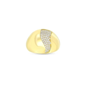 Taşlı Tasarım Altın Yüzük - 14k - 3.62gr