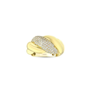 Taşlı Tasarım Altın Yüzük - 14k - 3.24gr