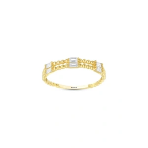 Taşlı Tasarım Altın Yüzük - 14k - 1.23gr