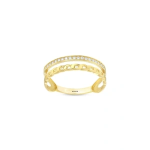 Zincir Formlu Altın Yüzük - 14k - 1.44gr
