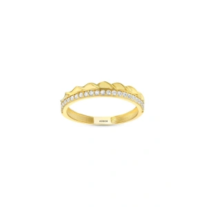 Taşlı Tasarım Altın Yüzük - 14K - 1.73gr