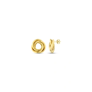 Altın Tasarım Küpe - 14K
