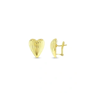 Altın Kalp Küpe - 14K