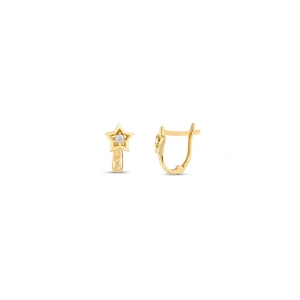 Altın Yıldız Çocuk Küpe - 14K
