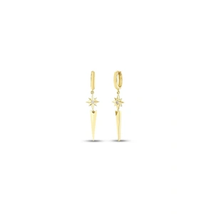 Altın Kutup Yıldızı Küpe - 14K