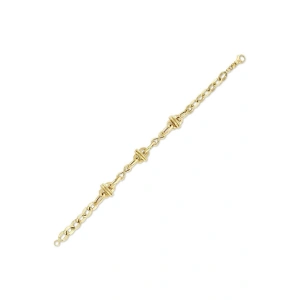 Altın Tasarım Zincir Bileklik - 14K
