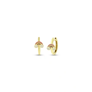Altın Gökkuşağı Çocuk Küpe - 14K