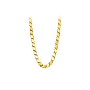 Altın Pullu Zincir Kolye - 14K