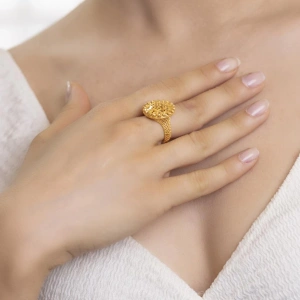 Yiğitbaşı Gold 22 Ayar Fancy Dorika Yüzük 3048
