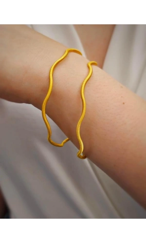 22 Ayar 10gr Zikzak Burgu Ajda İşçiliksiz Bilezik