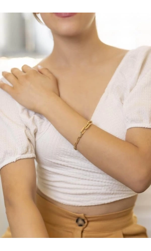 Yiğitbaşı Gold 14 Ayar Fancy Bileklik