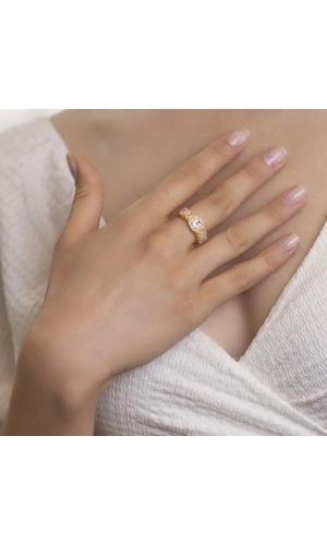 Yiğitbaşı Gold 22 Ayar Baget Beştaş Yüzük