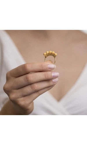 Yiğitbaşı Gold 22 Ayar Dorika Beştaş Yüzük 3170