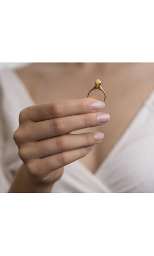 Yiğitbaşı Gold 22 Ayar Dorika Tektaş Yüzük