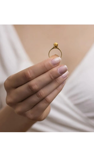 Yiğitbaşı Gold 22 Ayar Dorika Tektaş Yüzük