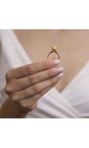 Yiğitbaşı Gold 22 Ayar Dorika Tektaş Yüzük 3250