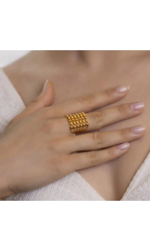 Yiğitbaşı Gold 22 Ayar Fancy Dorika Yüzük