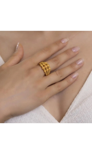 Yiğitbaşı Gold 22 Ayar Fancy Dorika Yüzük