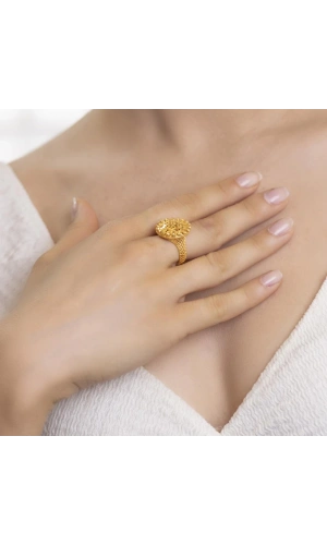 Yiğitbaşı Gold 22 Ayar Fancy Dorika Yüzük 3048