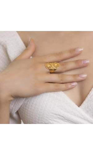 Yiğitbaşı Gold 22 Ayar Fancy Dorika Yüzük 3069