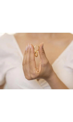 Yiğitbaşı Gold 22 Ayar Halka Küpe (3479)