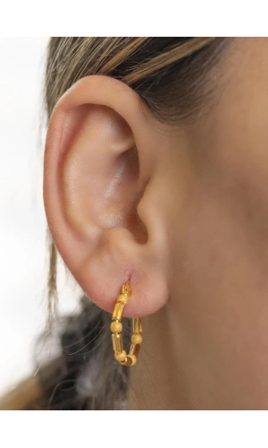 Yiğitbaşı Gold 22 Ayar Halka Küpe (3493)