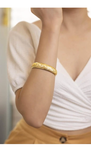 Yiğitbaşı Gold 22 Ayar İşçiliksiz 15mm Şarnel Bilezik