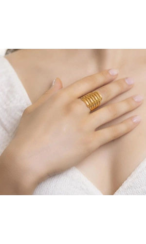 Yiğitbaşı Gold 22 Ayar Kaburga Yüzük 3028