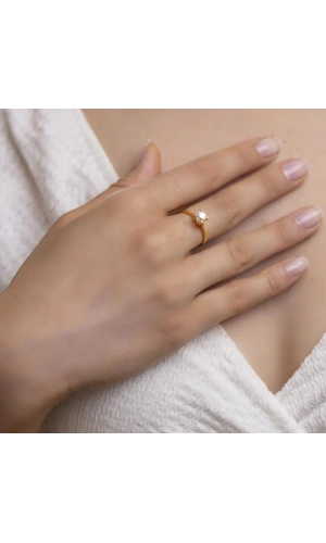 Yiğitbaşı Gold 22 Ayar Tektaş Yüzük