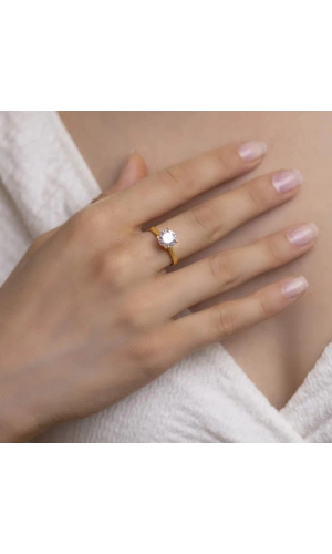 Yiğitbaşı Gold 22 Ayar Tektaş Yüzük 3222