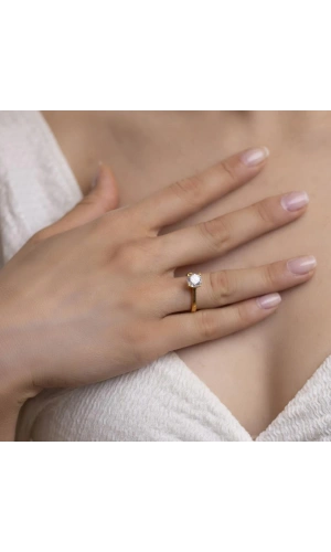 Yiğitbaşı Gold 22 Ayar Tektaş Yüzük 3233