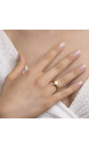 Yiğitbaşı Gold 22 Ayar Tektaş Yüzük 3234