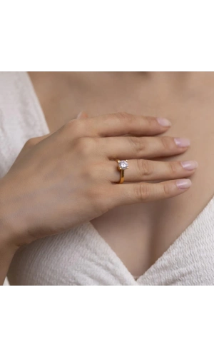 Yiğitbaşı Gold 22 Ayar Tektaş Yüzük 3238