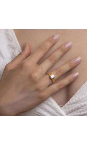 Yiğitbaşı Gold 22 Ayar Tektaş Yüzük 3320