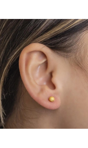 Yiğitbaşı Gold 22 Ayar Top Küpe