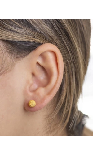 Yiğitbaşı Gold 22 Ayar Top Küpe