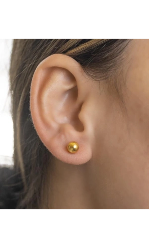 Yiğitbaşı Gold 22 Ayar Top Küpe (3618)