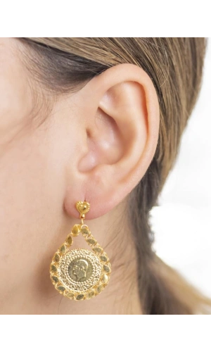 Yiğitbaşı Gold 22 Ayar Uruplu Küpe (3320)