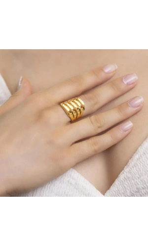 Yiğitbaşı Gold Kaburga Yüzük 3046